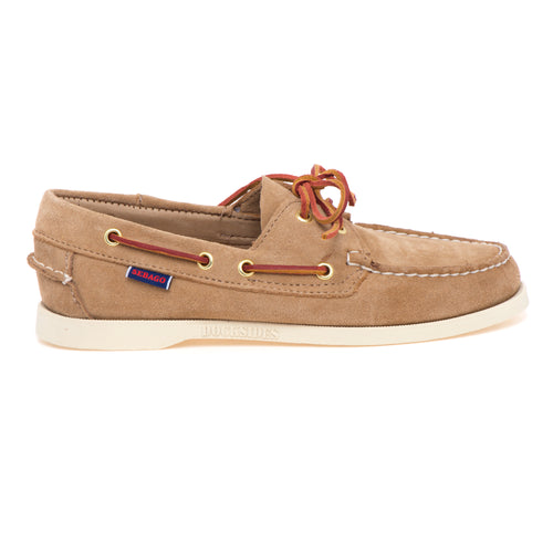 Mocassino da barca Sebago Portland artisan in camoscio