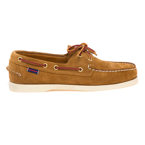 Mocassino da barca Sebago Portland artisan in camoscio