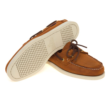 Mocassino da barca Sebago Portland Artisan Texas in nabuck anticato con suola in gomma - 4