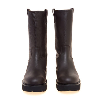 Stivaletto Anna F. in pelle martellata con suola in gomma - 5