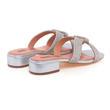 Ciabatta Bibi Lou in pelle con strass - 3