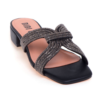 Ciabatta Bibi Lou in pelle con strass - 4