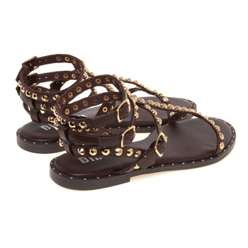 Sandalo flat Bibi Lou in pelle con borchie - 3