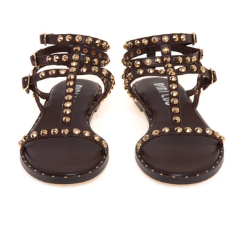 Sandalo flat Bibi Lou in pelle con borchie - 5