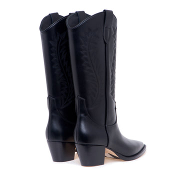 Stivale texano Anna F. in camoscio  NERO - 3