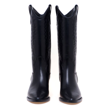 Stivale texano Anna F. in camoscio  NERO - 5