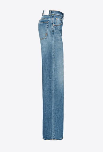 Jeans cinque tasche wide-leg Pinko in denim stretch - 4