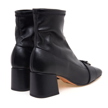 Tronchetto Anna F. in pelle con gambale stretch e tacco 55 mm - 3