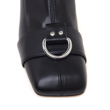 Tronchetto Anna F. in pelle con gambale stretch e tacco 55 mm - 4