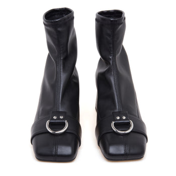 Tronchetto Anna F. in pelle con gambale stretch e tacco 55 mm - 5