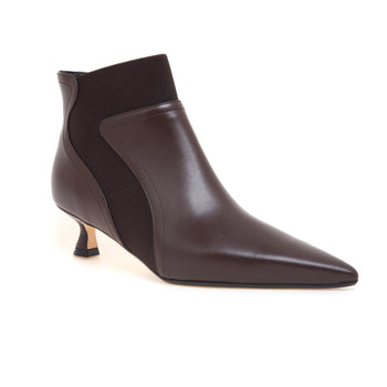Tronchetto Anna F. in pelle con gambale elasticizzato e tacco 50 mm - 4