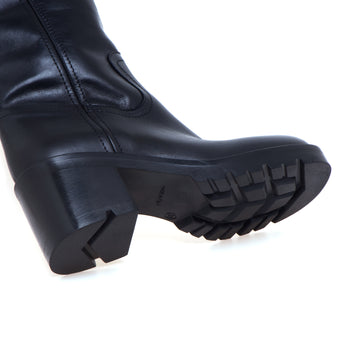 Stivale tubolare Strategia in pelle con tacco 60 mm - 4