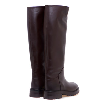 Stivale casual Strategia in pelle con suola in gomma - 3