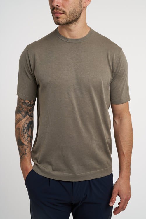 T-shirt People Of Shibuya in filato misto cotone,lino e seta