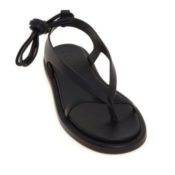 Sandalo flat Poeve con infradito e allacciatura a schiava - 4