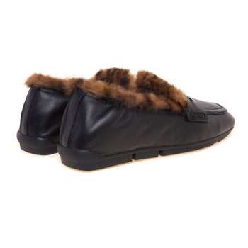 Mocassino Ash Barkley in pelle con fodera in ecopelliccia e suola in gomma - 3