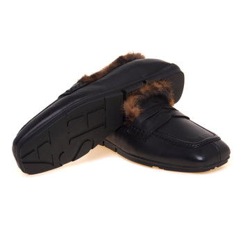 Mocassino Ash Barkley in pelle con fodera in ecopelliccia e suola in gomma - 4