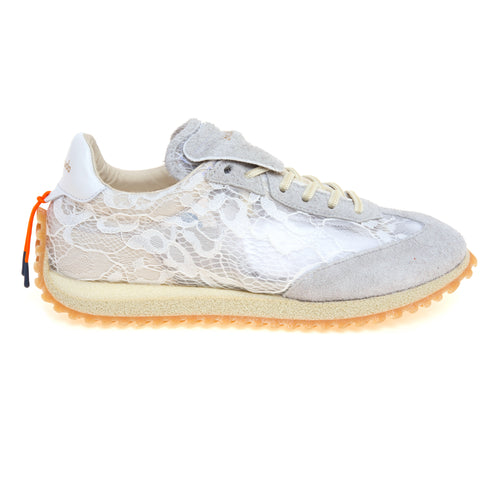 Sneaker Barracuda Garage in camoscio e pizzo