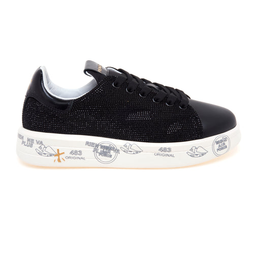 Sneaker Premiata Belle in camoscio full-strass