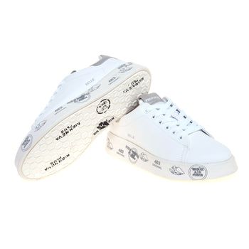 Sneaker Premiata Belle in pelle con talloncino argento - 4