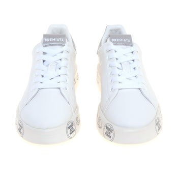 Sneaker Premiata Belle in pelle con talloncino argento - 5