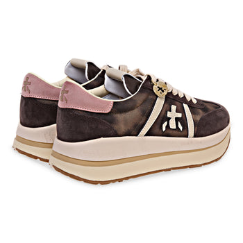 Sneaker Premiata Bethcoin in camoscio e tessuto maculato - 3