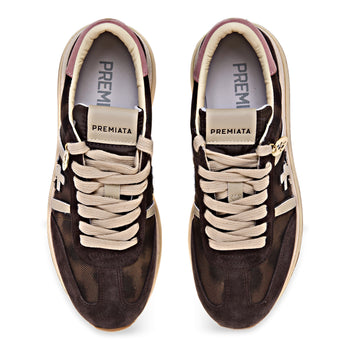Sneaker Premiata Bethcoin in camoscio e tessuto maculato - 5