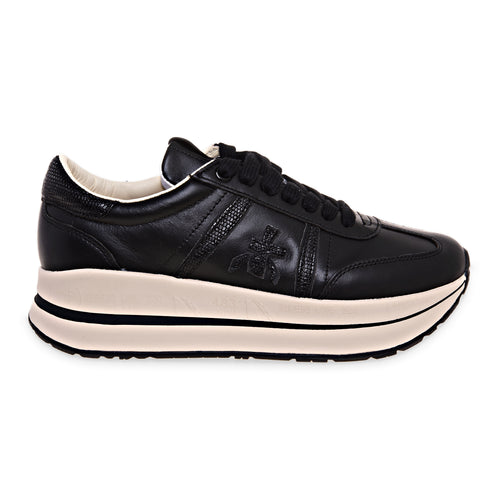 Sneaker Premiata Bethcoin in pelle con inserti stampa rettile - 1