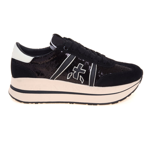 Sneaker Premiata Bethcoin in camoscio con paillettes - 1