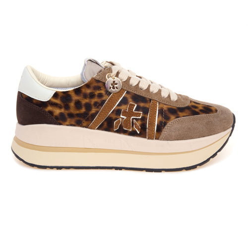 Sneaker Premiata Bethcoin in camoscio e tessuto maculato - 1