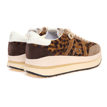 Sneaker Premiata Bethcoin in camoscio e tessuto maculato - 3