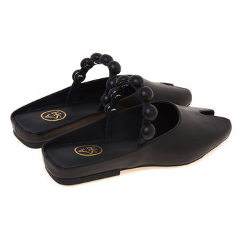 Sabot ASH Blanche in pelle con cinturino impreziosito con mezze sfere - 3