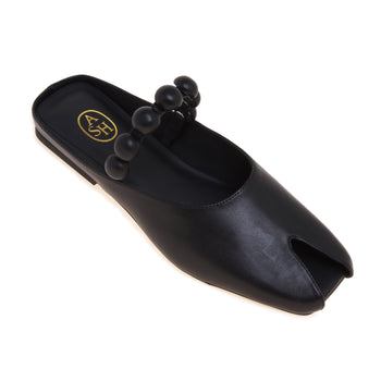 Sabot ASH Blanche in pelle con cinturino impreziosito con mezze sfere - 4