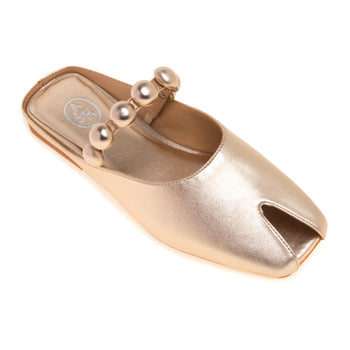 Sabot ASH Blanche in pelle con cinturino impreziosito con mezze sfere - 4