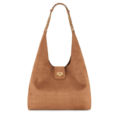 Borsa Hobo Elisabetta Franchi in ecosuede stampa cocco