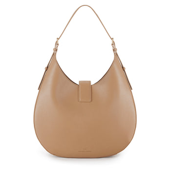 Borsa hobo tonda Elisabetta Franchi con charm in metallo dorato - 3
