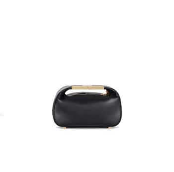 Borsa hobo piccola Elisabetta Franchi in ecopelle con manico maxi logo gioiello - 3