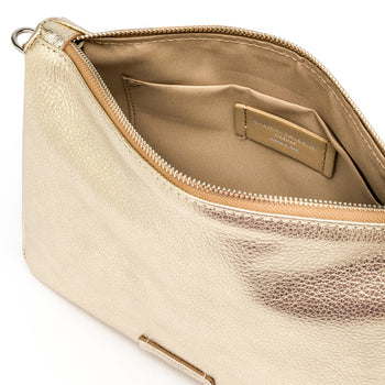 Pochette Gianni Chiarini "Nora" in pelle laminata con tracolla - 4