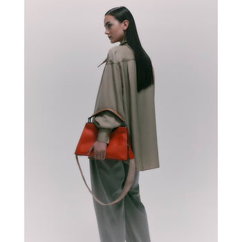 Borsa a mano Gianni Chiarini "Aurora" in pelle martellata con tracolla - 6