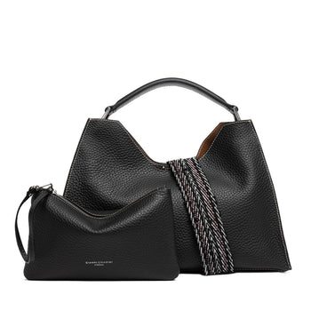 Borsa a mano a trapezio Gianni Chiarini "Aurora" in pelle martellata con tracolla - 5