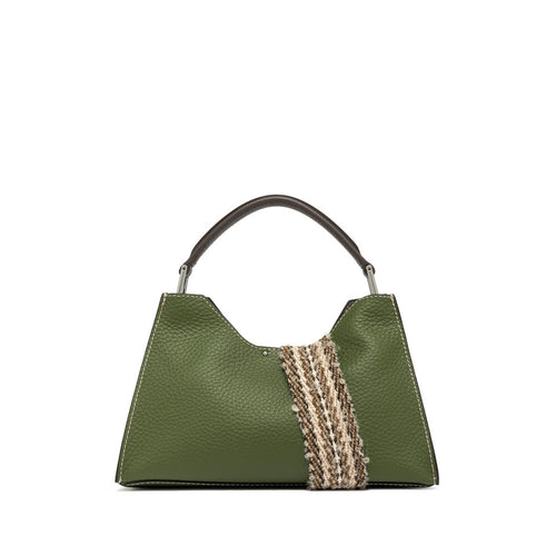 Borsa a mano a trapezio Gianni Chiarini "Aurora" in pelle martellata con tracolla