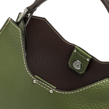 Borsa a mano a trapezio Gianni Chiarini "Aurora" in pelle martellata con tracolla - 4