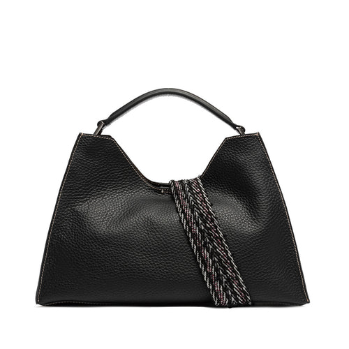 Borsa a mano a trapezio Gianni Chiarini "Aurora" in pelle martellata con tracolla