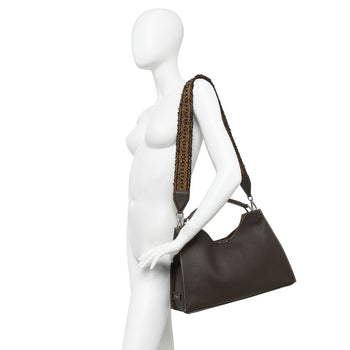 Borsa a mano a trapezio Gianni Chiarini "Aurora" in pelle martellata con tracolla - 7