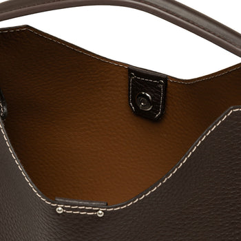 Borsa a mano a trapezio Gianni Chiarini "Aurora" in pelle martellata con tracolla - 4