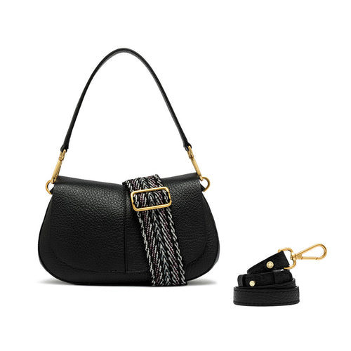Borsa a spalla Gianni Chiarini Helena Round in pelle martellata con tracolla