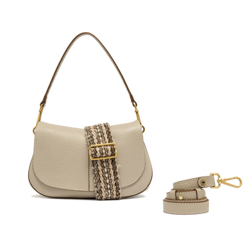 Borsa a spalla Gianni Chiarini Helena Round in pelle martellata con tracolla