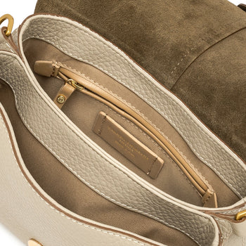 Borsa a spalla Gianni Chiarini Helena Round in pelle martellata con tracolla - 4