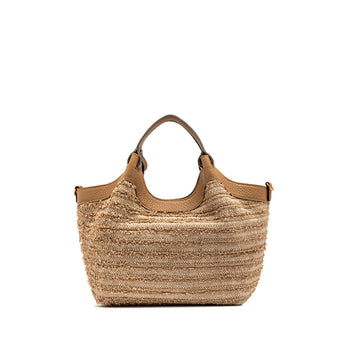 Borsa Gianni Chiarini DUA in rafia sfrangiata e pelle - misura S - 3