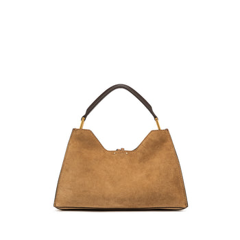 Borsa a mano Gianni Chiarini "Aurora" in camoscio laserato con tracolla - 3